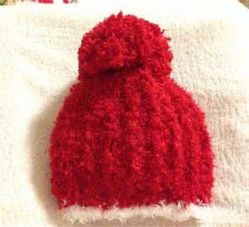 毛巾线帽子编织方法