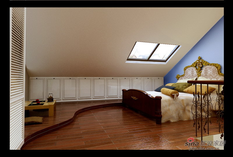 卧室;充分利用坡屋顶的空间 地台的随意