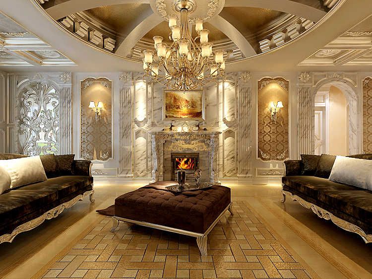 洛可可风格 客厅图片来自西安城市人家装饰公司在金地芙蓉世家别墅