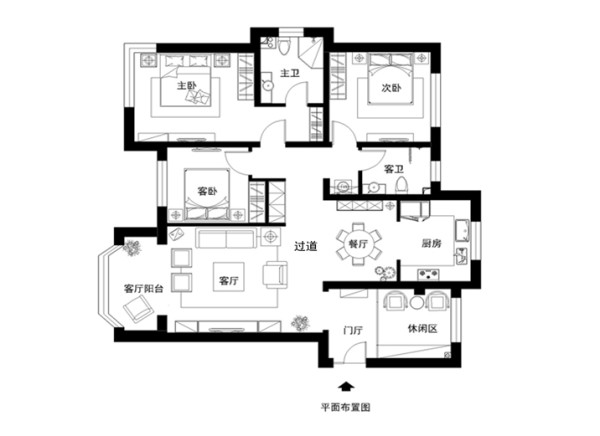 原始平面家具布置图