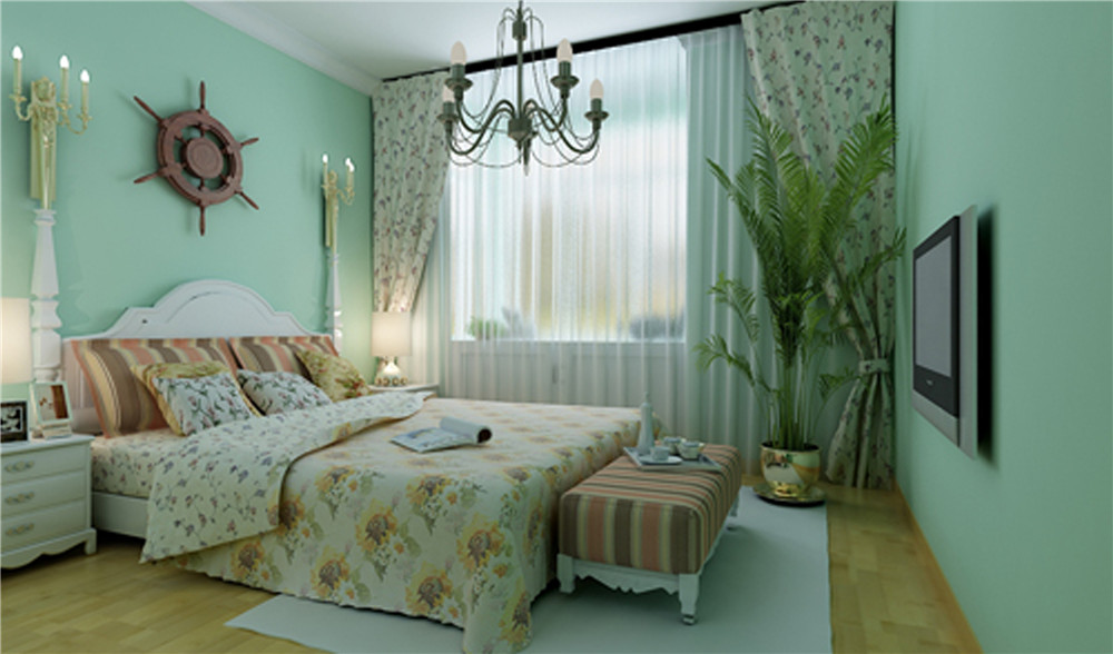 三居 田园 80后 白领 卧室图片来自上海实创-装修设计效果图在80后