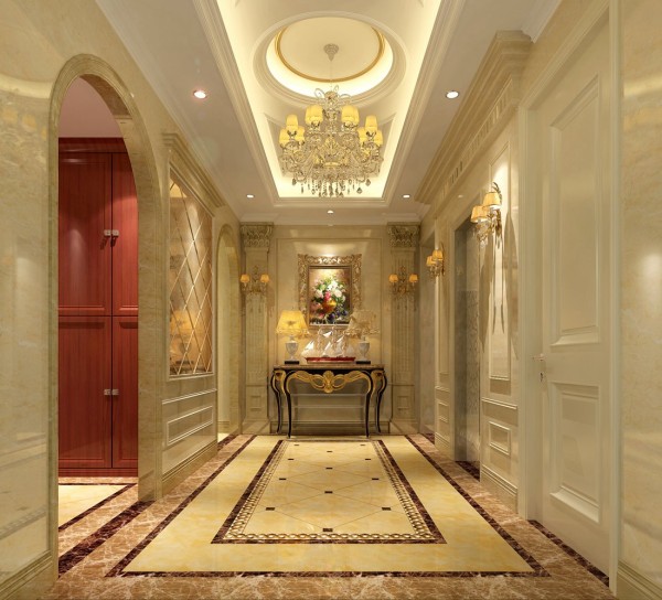 别墅 白领 尚层装饰 远洋天著 玄关图片来自北京别墅装修案例在金色