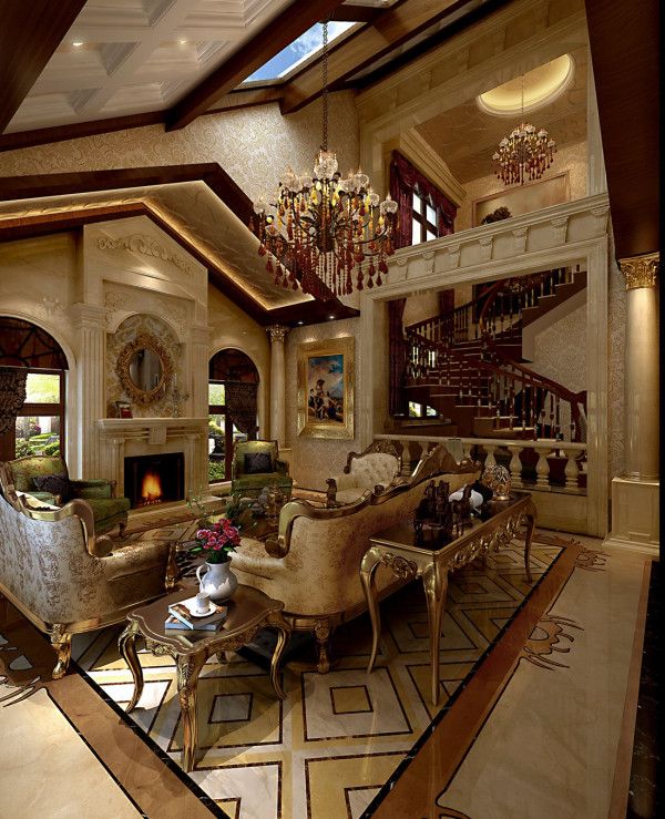 欧式 别墅 尚层装饰 保利垄上 客厅 客厅图片来自北京别墅装修案例在
