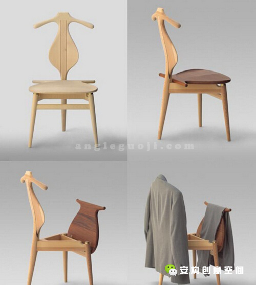 安构国际百年大师座椅创意设计丹麦设计梳妆椅3条腿便利靠椅