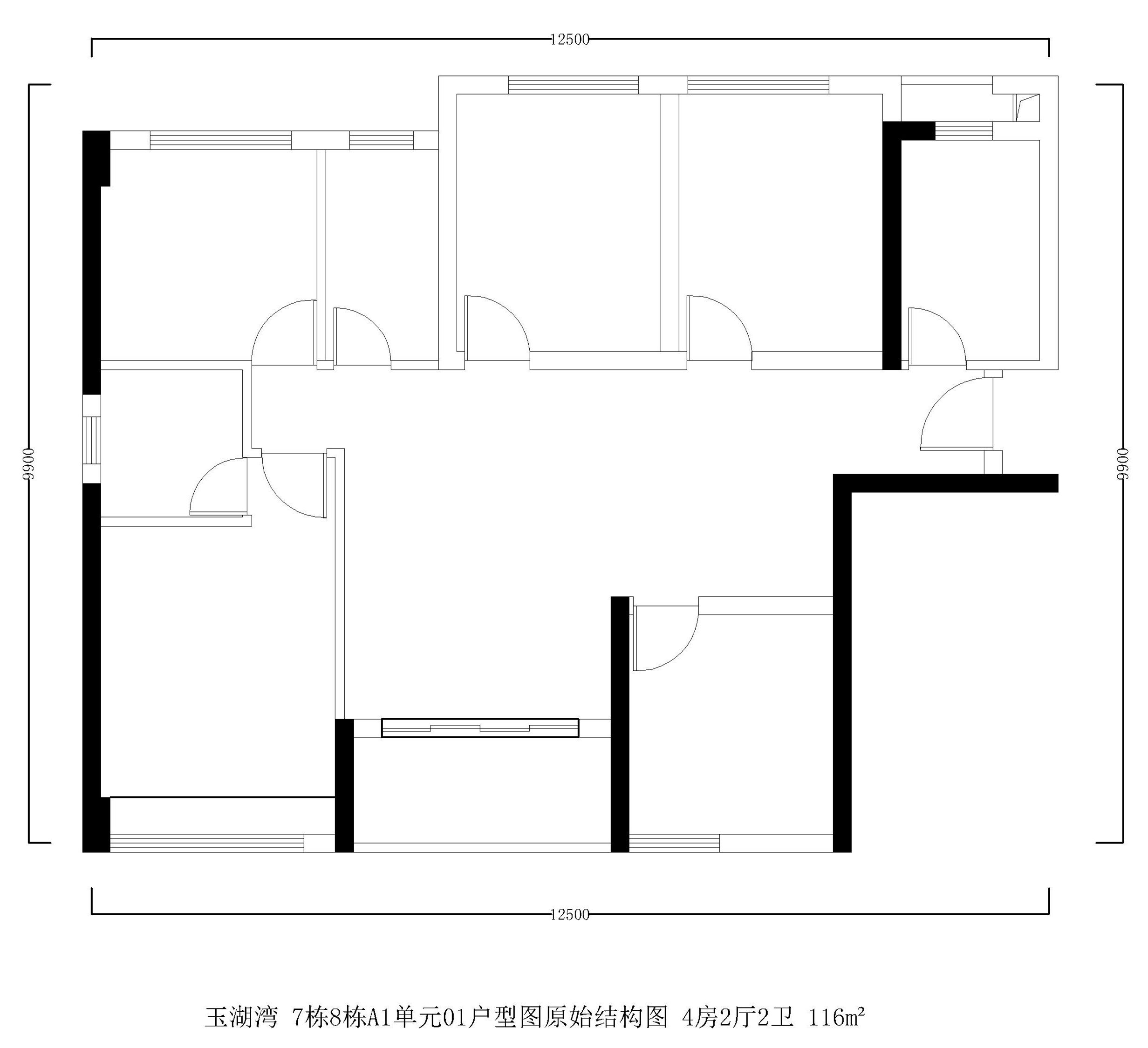 玉湖湾 7栋8栋a1单元01户型图