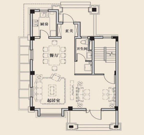 中海悦府别墅户型装修新中式风格设计方案展示,腾龙别墅设计师戴健