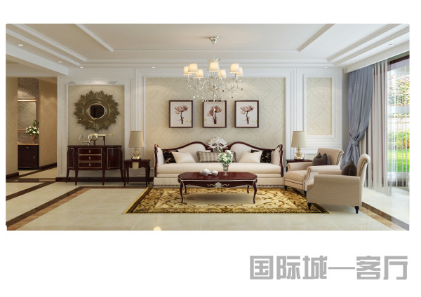 简约 欧式 客厅图片来自今朝小徐在国际城190㎡简欧案例赏析的分享