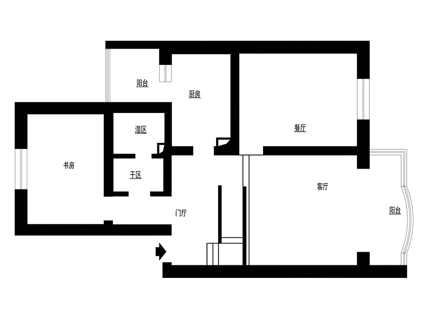 一层原始户型图