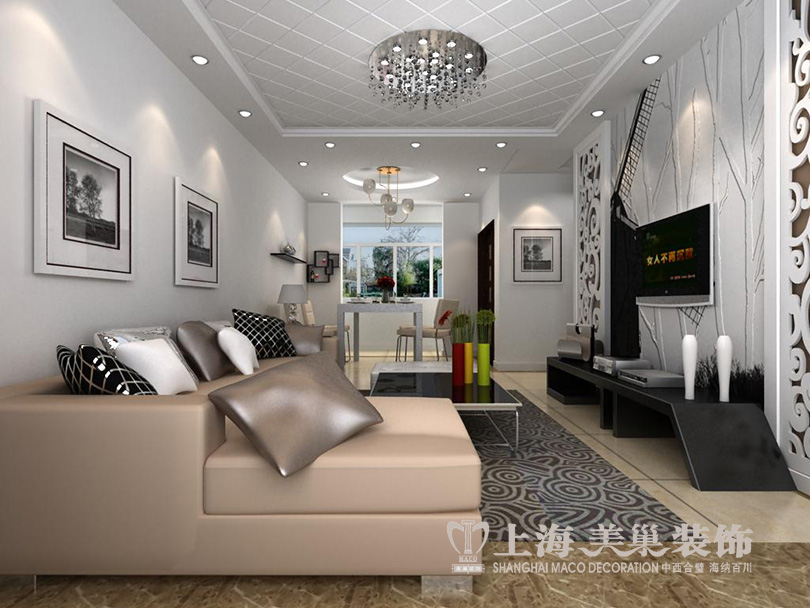郑州君悦城装修设计案例效果图赏析现代简约三室两厅120平居室设计