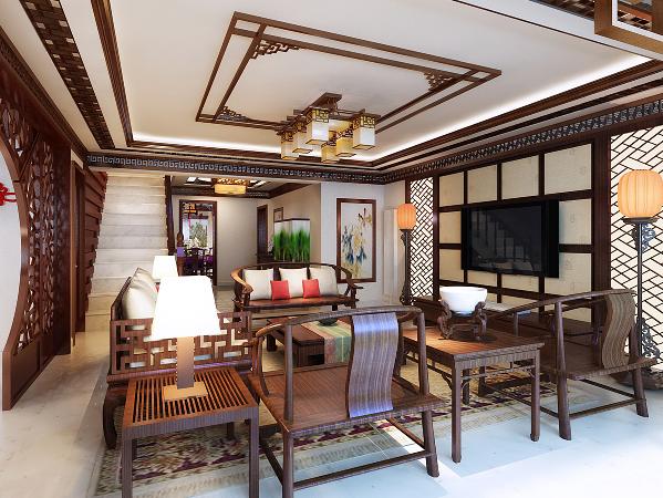 北京装修 装修效果图 客厅图片来自居然住美在240平米中式风格装修