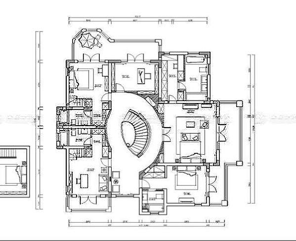 东海御庭独栋别墅700平美式风格设计方案展示,上海腾龙别墅设计师祝炯