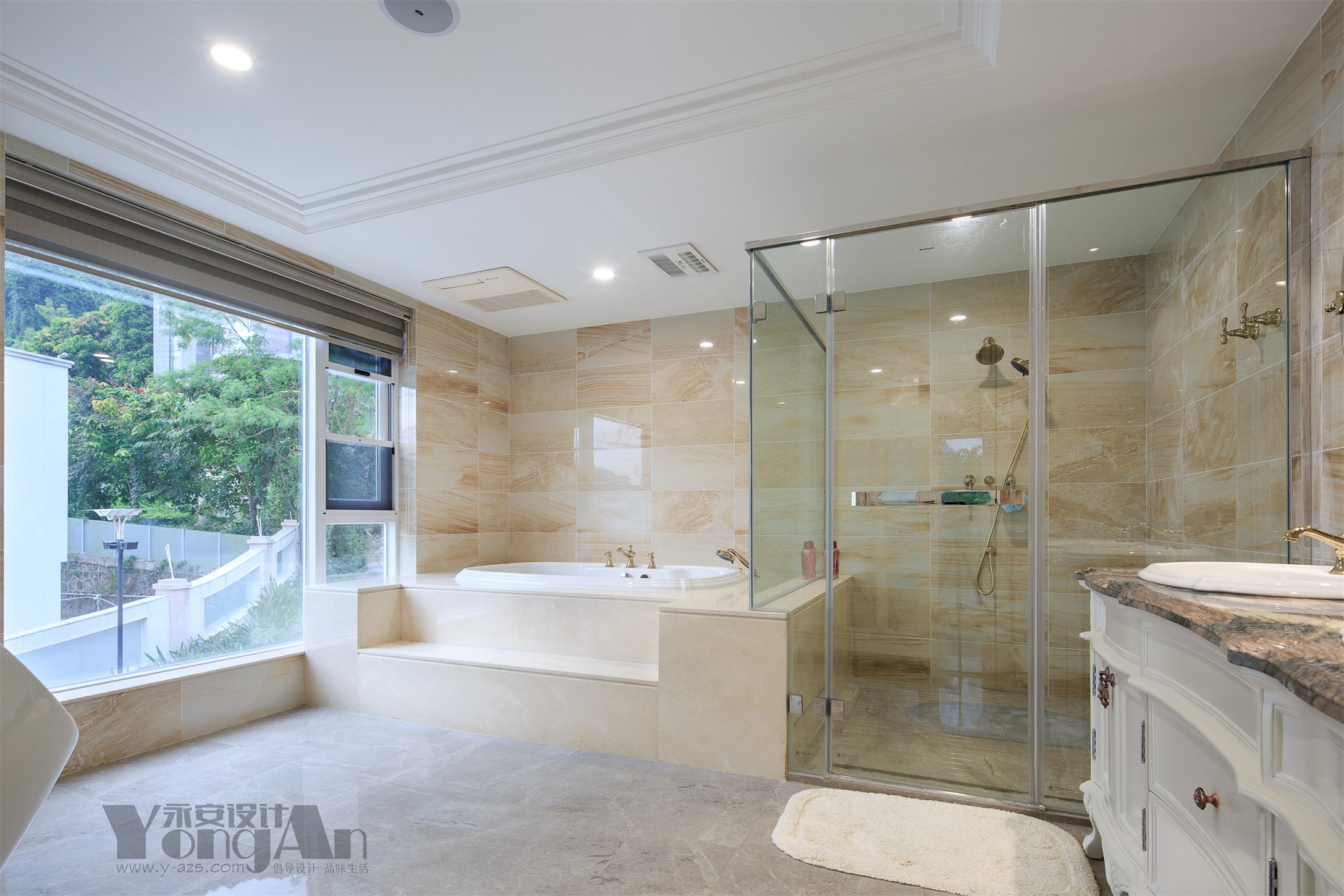 别墅 美式 永安设计 别墅设计 深圳设计 云深处 主卫 卫生间 浴室图片