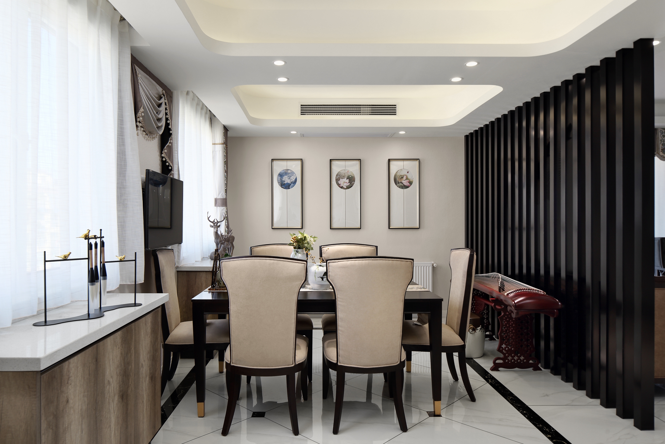 财富海景 中式风格 装修设计 腾龙设计 餐厅图片来自腾龙设计在新中式