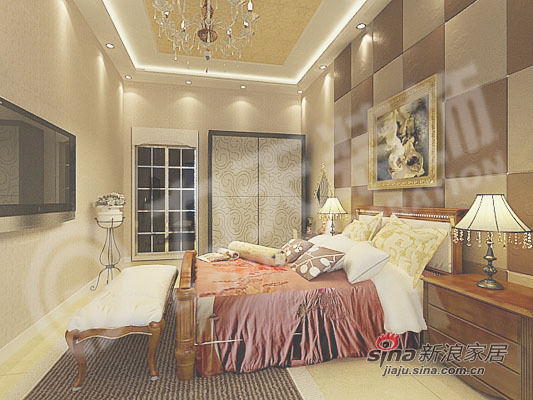 欧式 二居 卧室图片来自阳光力天装饰在心驰神往的写意空间52的分享