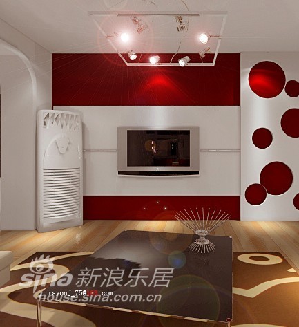 简约 二居 客厅图片来自用户2739081033在红与白的展现独特美家37的分享