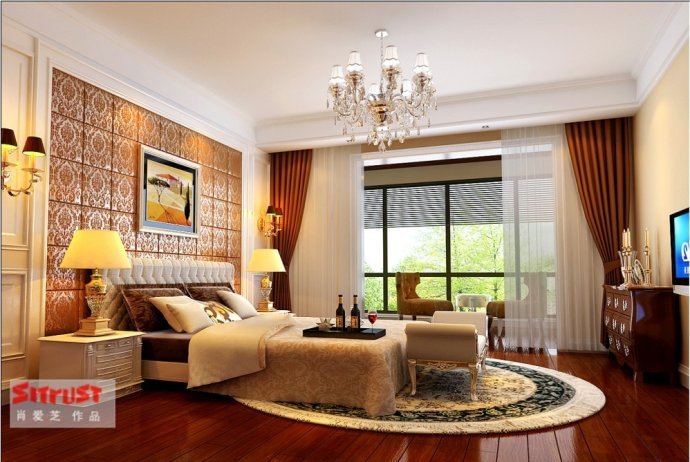 欧式 三居 卧室图片来自用户2745758987在东湖湾130平米3居室简欧风格温馨家居91的分享