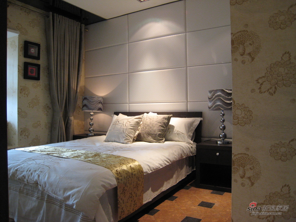 中式 三居 卧室图片来自装修微日记在【高清】125平中式沉稳韵味3居室99的分享