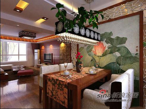中式 三居 餐厅图片来自用户1907662981在140平方中式风格三居室42的分享