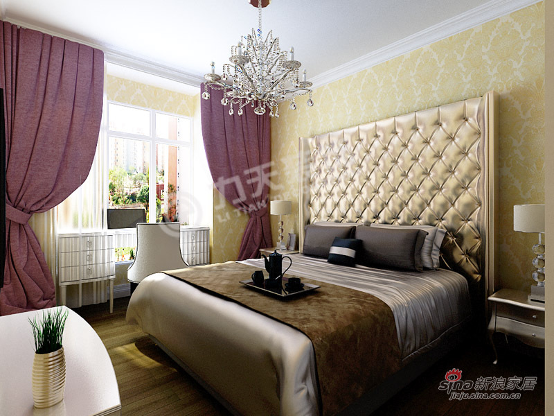 欧式 二居 卧室图片来自阳光力天装饰在阳光力天装饰-远洋城-简欧风格54的分享