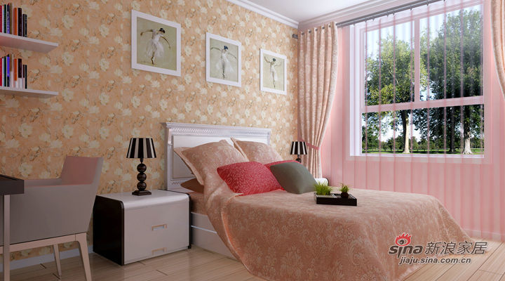 简约 二居 卧室图片来自用户2738845145在简约设计马连道中里温馨80平米2居20的分享