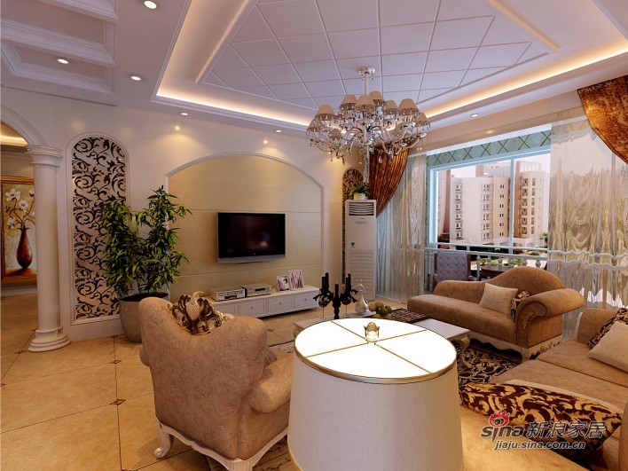欧式 三居 客厅图片来自用户2772856065在济南博洛尼装饰 银丰花园设计方案52的分享