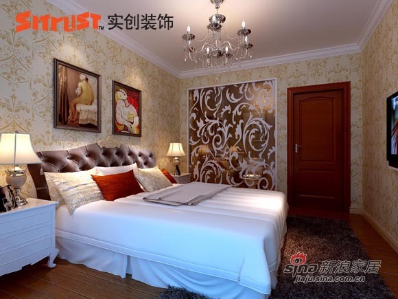 欧式 二居 卧室图片来自用户2557013183在简欧风格打造多样风情郦湖小区92的分享