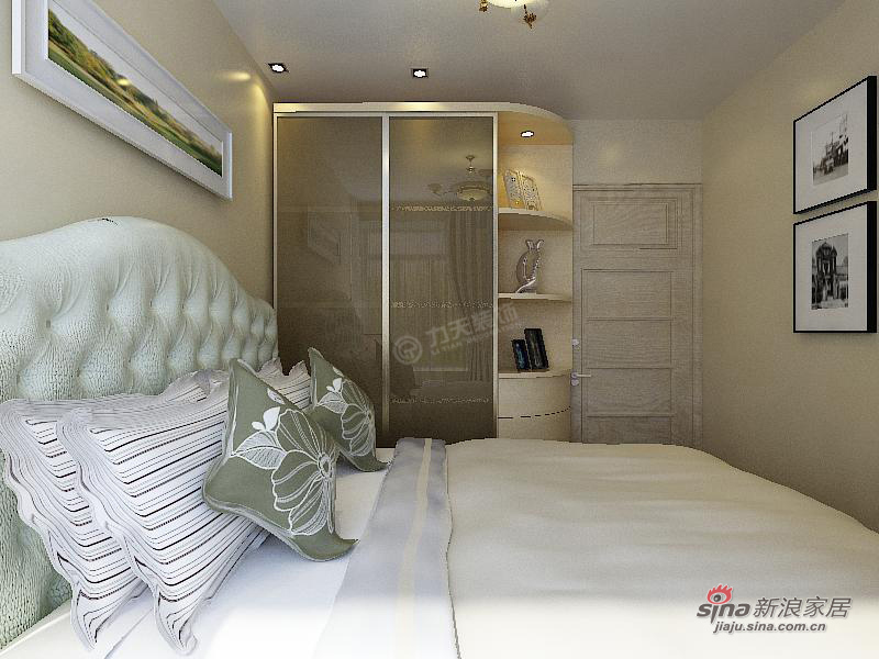 简约 二居 卧室图片来自阳光力天装饰在保利香颂湖 87㎡-2室2厅1卫1厨-现代简约72的分享