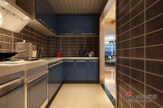 欧式 三居 厨房图片来自用户2772856065在6.7W装扮你现代简欧风格的三居室38的分享