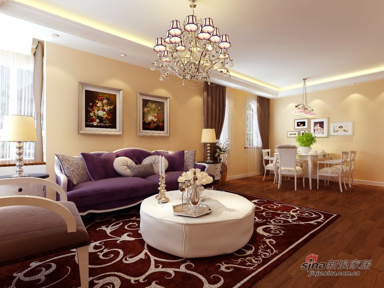 简约 三居 客厅图片来自用户2739378857在111平三居室现代简约装修设计80的分享