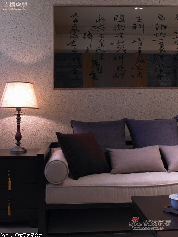 中式 二居 客厅图片来自幸福空间在【高清】108.9平刻画现代中式禅意居69的分享