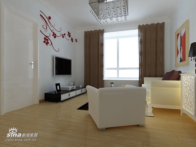 简约 二居 客厅图片来自用户2739081033在旭辉奥都现代简约设计49的分享