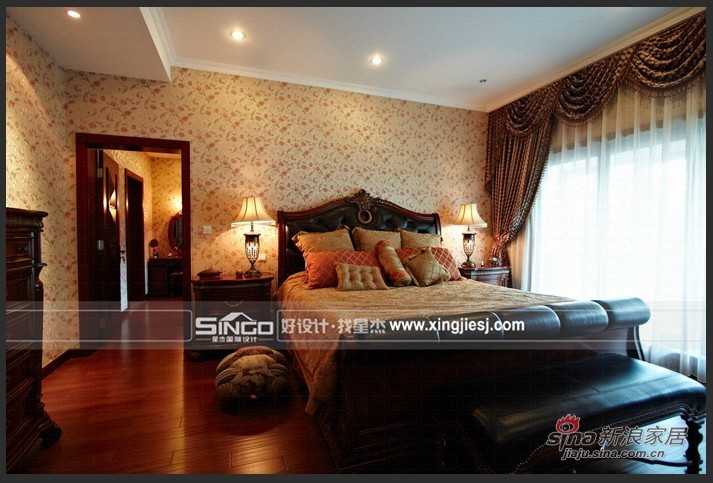 美式 别墅 卧室图片来自用户1907685403在挑高空间|异域风情15的分享