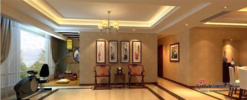 中式 三居 客厅图片来自用户1907662981在6万装143平新中式风格三居20的分享
