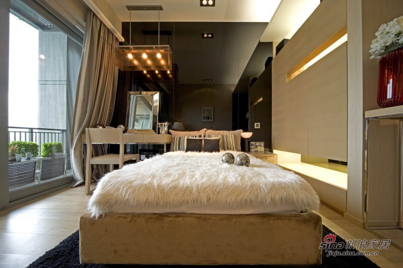 现代 别墅 卧室图片来自佰辰生活装饰在13万打造350平现代风别墅46的分享