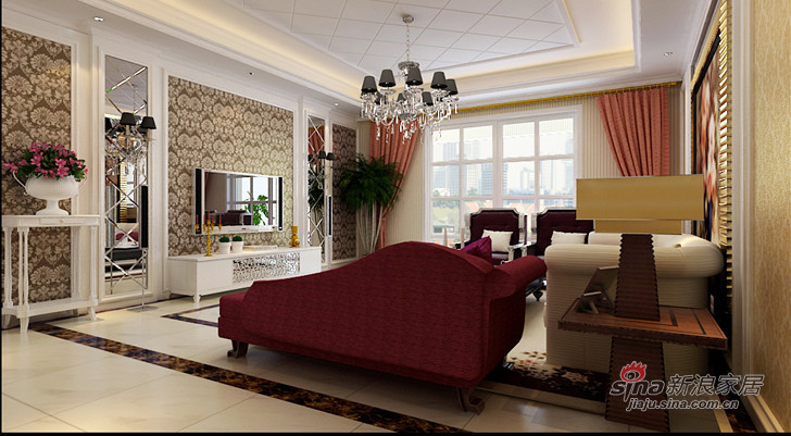 欧式 别墅 客厅图片来自用户2746869241在西安实创10万呈现奢华别墅32的分享