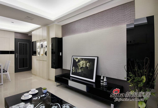 简约 三居 客厅图片来自用户2737786973在5.6万装饰98平时尚黑白两居37的分享