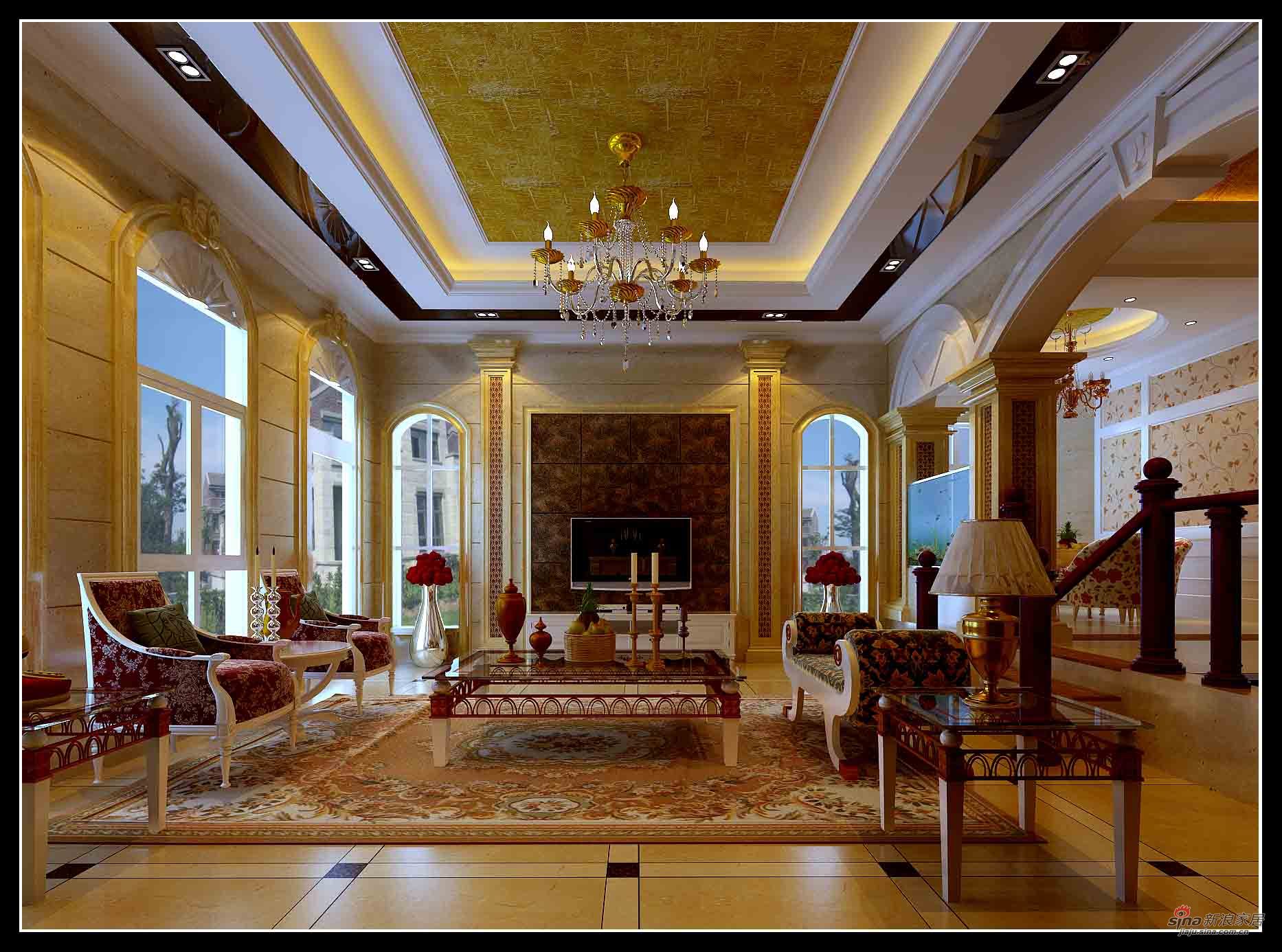 欧式 别墅 客厅图片来自用户2746889121在保利英格兰堡别墅65的分享