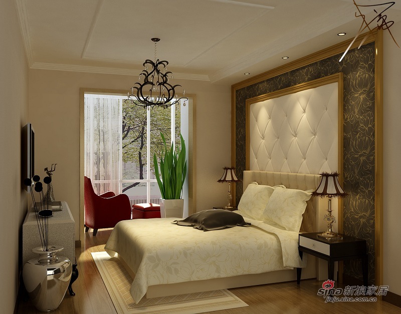 简约 三居 卧室图片来自用户2739153147在百草园奢华主义风格43的分享