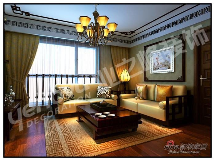中式 三居 客厅图片来自用户1907661335在中庸之道 古朴典雅不失时代感14的分享
