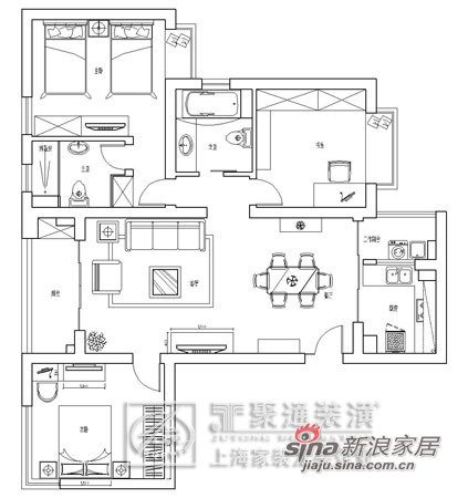 欧式 别墅 客厅图片来自用户2772856065在上海聚通装潢皇家花园设计案例81的分享