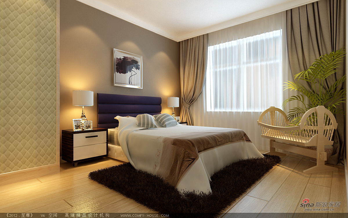 简约 三居 卧室图片来自用户2557979841在复地东湖国际三居室简约装修设计45的分享