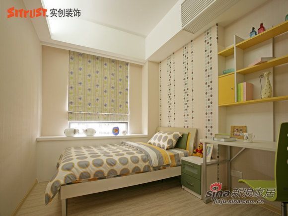 简约 三居 卧室图片来自用户2737782783在暖色调的装修设计打造保利心语四居室65的分享
