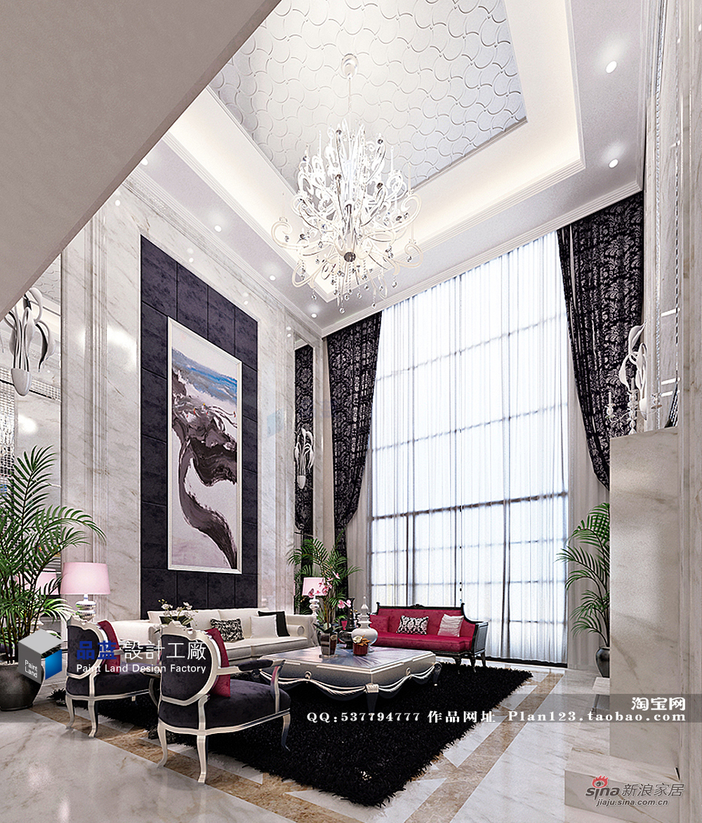 欧式 复式 客厅图片来自用户2557013183在【高清】奢侈新贵300平现代欧式设计79的分享