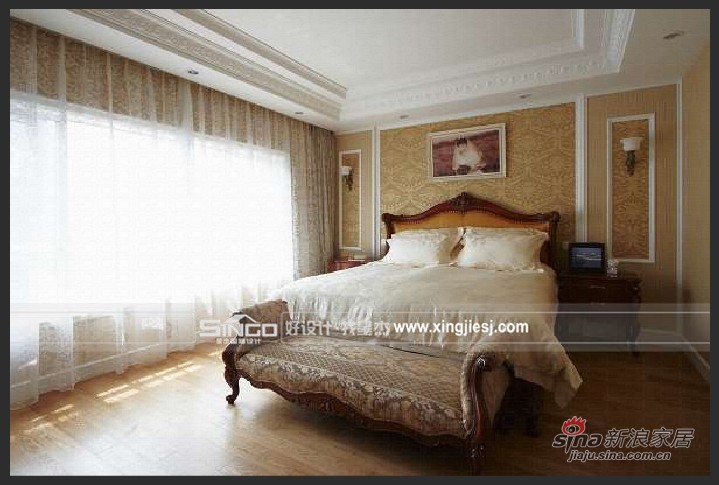 欧式 别墅 卧室图片来自用户2746953981在灵透大气的风水别墅设计装修18的分享