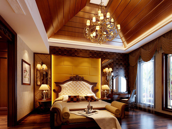中式 别墅 卧室图片来自用户1907659705在260平米中式风格感受庄重与优雅16的分享