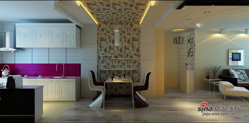 简约 二居 餐厅图片来自用户2738093703在5.2万打造现代简约经典两居室56的分享