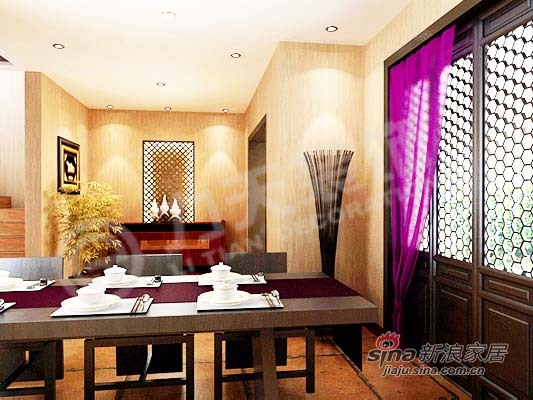 混搭 别墅 餐厅图片来自阳光力天装饰在东南亚混搭风格别墅64的分享