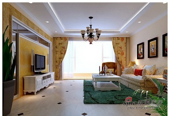 欧式 三居 客厅图片来自用户2746869241在北京140平温馨浪漫欧式3居98的分享