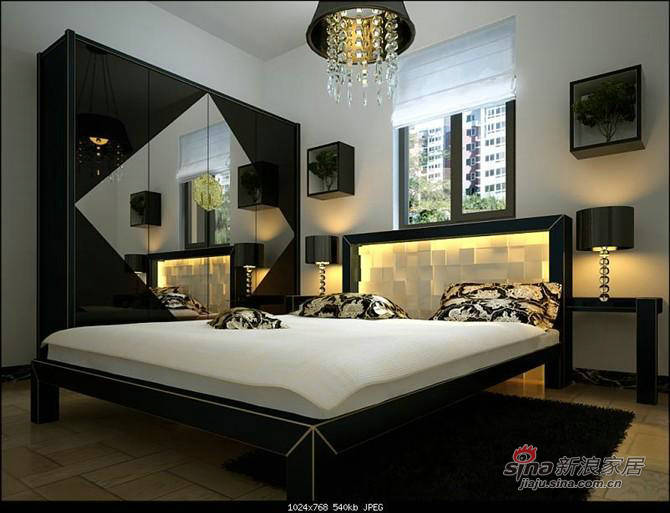 中式 三居 卧室图片来自用户1907659705在6万装108平后现代中式新居58的分享
