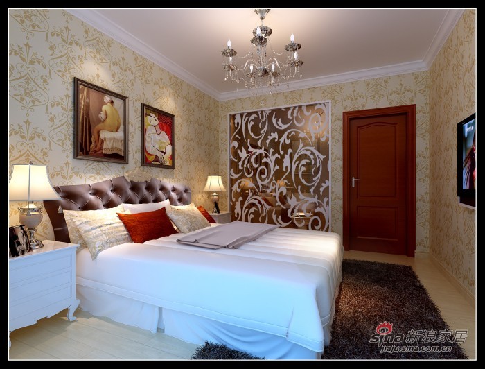 欧式 二居 卧室图片来自用户2557013183在80平华丽温馨欧式2居46的分享